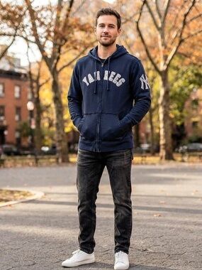 Forty Seven New York Yankees Full-Zip Hoodie Yankees Full-Zip Hoodie Blue XL